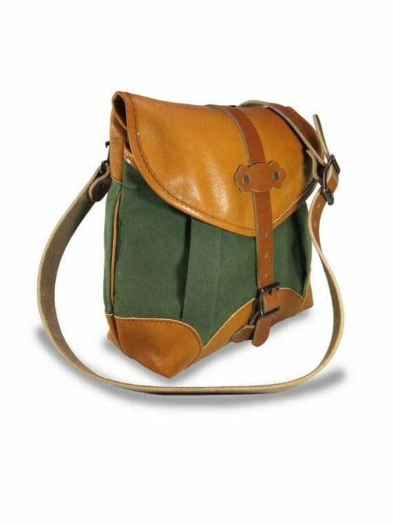 Uplander Pack: Angled - Olive Green and English Tan